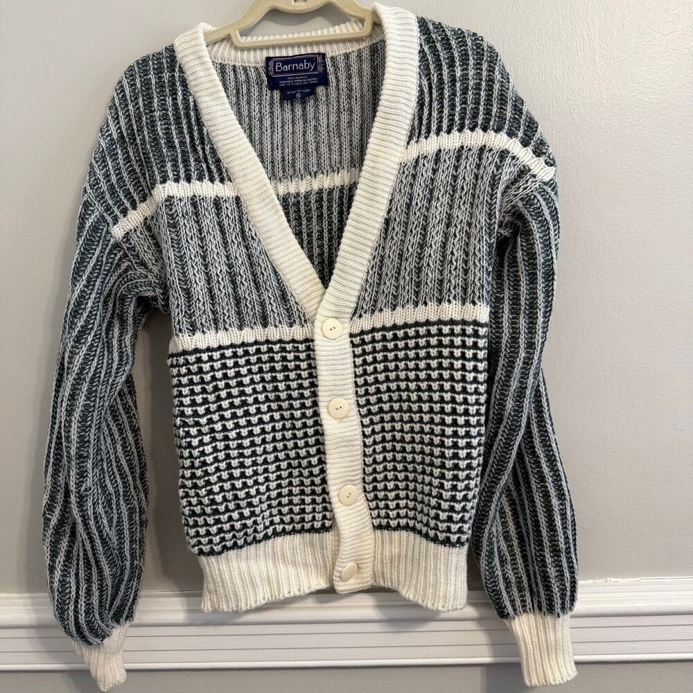 Vintage Barnaby Blue and White Knit Sweater